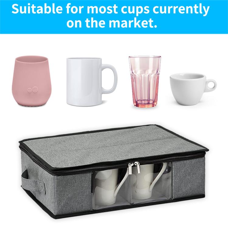 Kaffeebecher-Aufbewahrungsbox mit Fächern und Deckel