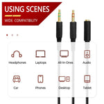 Für Razer Kraken V2 3.5mm Stecker auf Buchse 2-in-1 Verlängerungskabel Audio Adapter, ZS0190