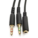 Für Razer Kraken V2 3.5mm Stecker auf Buchse 2-in-1 Verlängerungskabel Audio Adapter, ZS0190