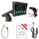 7 Zoll HD Touchscreen + HD 8-Licht Rückfahrbild Drahtloser Carplay Auto MP5 Player, X5300 mit 8-Licht Kamera