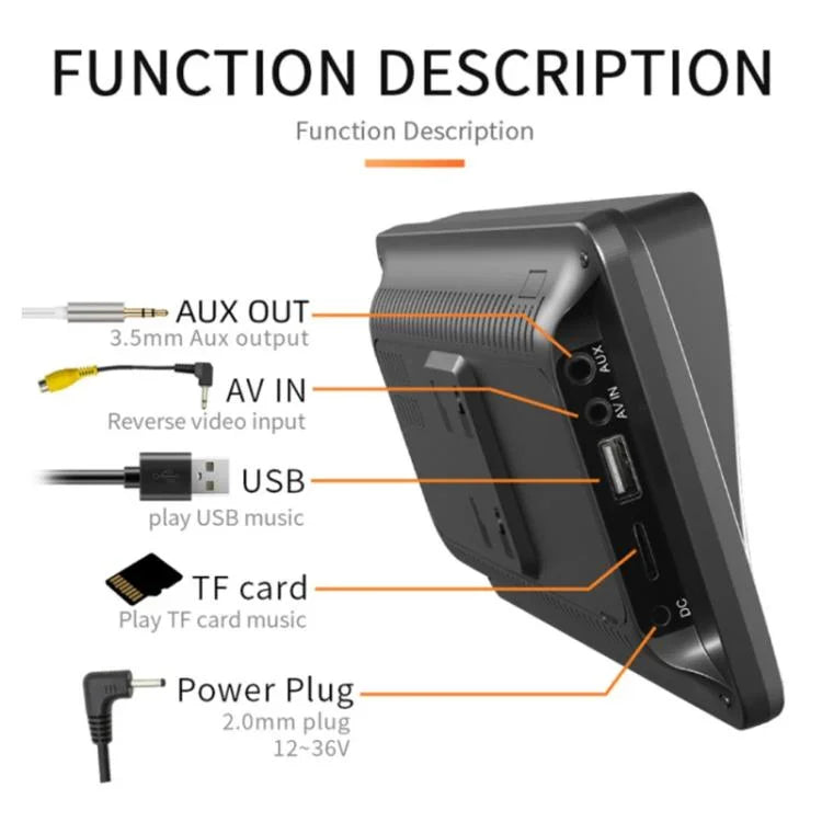7 Zoll HD Touchscreen + HD 8-Licht Rückfahrbild Drahtloser Carplay Auto MP5 Player, X5300 mit 8-Licht Kamera