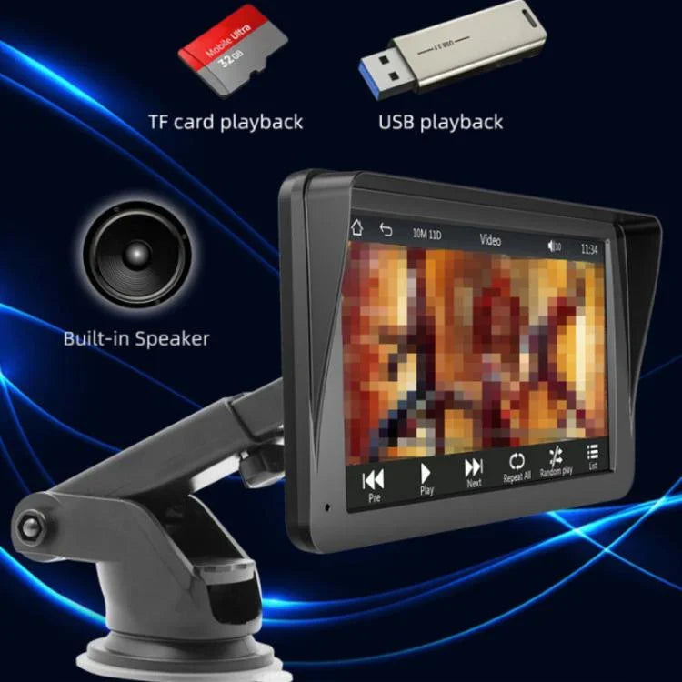 7 Zoll HD Touchscreen + HD 8-Licht Rückfahrbild Drahtloser Carplay Auto MP5 Player, X5300 mit 8-Licht Kamera