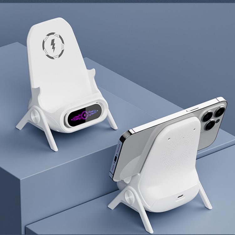 Stuhlförmiges kabelloses Ladegerät für Schreibtische, kompatibel mit 4,5-11 Zoll Smartphones & Tablets