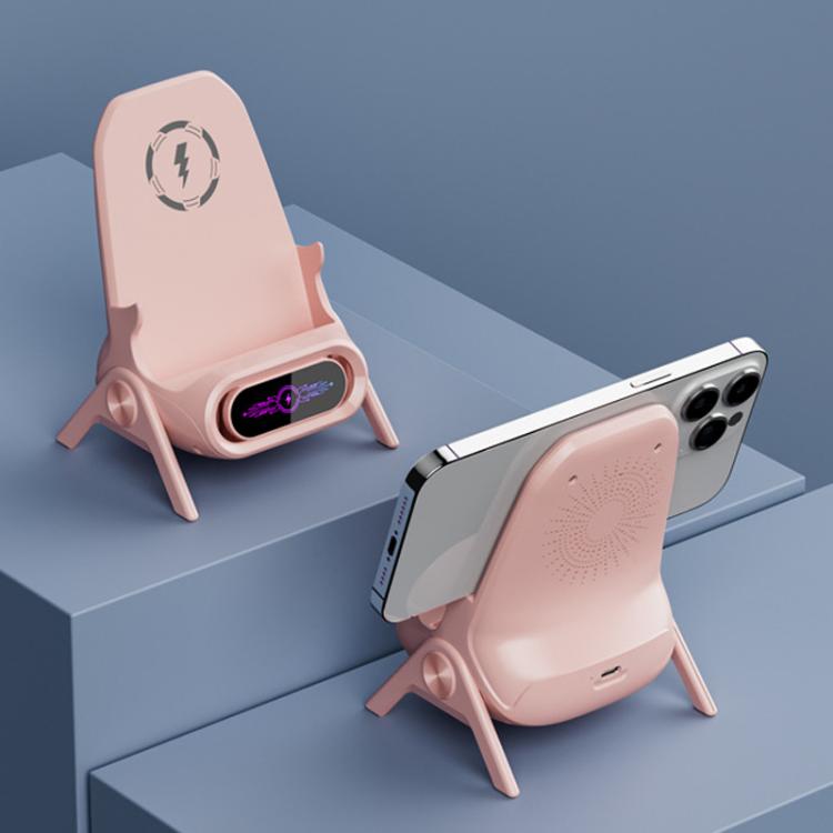 Stuhlförmiges kabelloses Ladegerät für Schreibtische, kompatibel mit 4,5-11 Zoll Smartphones & Tablets