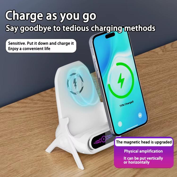 Stuhlförmiges kabelloses Ladegerät für Schreibtische, kompatibel mit 4,5-11 Zoll Smartphones & Tablets