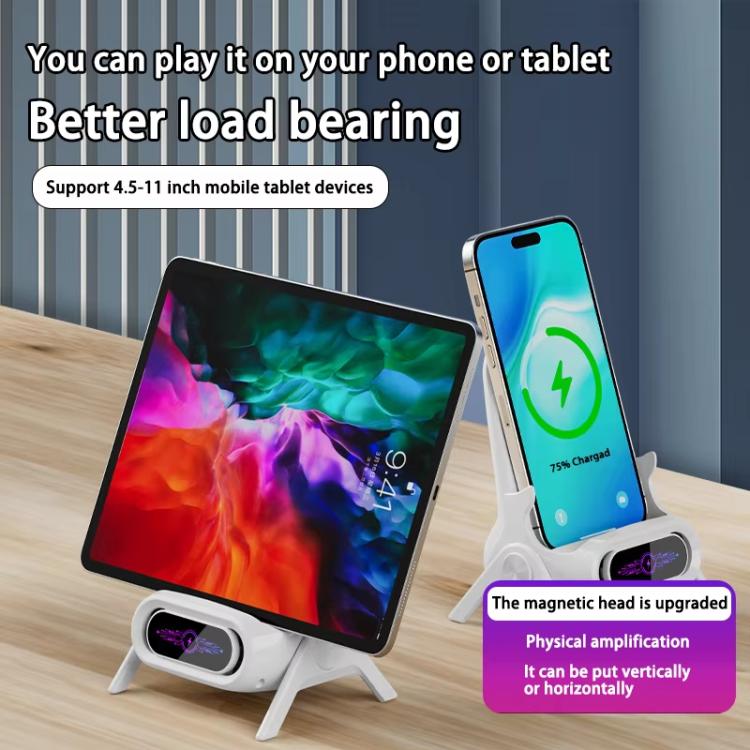 Stuhlförmiges kabelloses Ladegerät für Schreibtische, kompatibel mit 4,5-11 Zoll Smartphones & Tablets