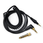 1,2 m Kopfhörer-Spiralkabel, für Pioneer HDJ-CUE1 / HDJ-X7 / HDJ-S7 / HDJ-X5 / HDJ-S7, gewinkelter Stecker, gerader Stecker