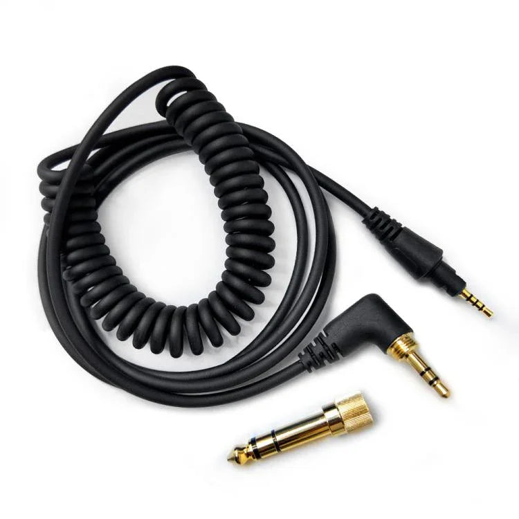 1,2 m Kopfhörer-Spiralkabel, für Pioneer HDJ-CUE1 / HDJ-X7 / HDJ-S7 / HDJ-X5 / HDJ-S7, gewinkelter Stecker, gerader Stecker