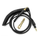 1,2 m Kopfhörer-Spiralkabel, für Pioneer HDJ-CUE1 / HDJ-X7 / HDJ-S7 / HDJ-X5 / HDJ-S7, gewinkelter Stecker, gerader Stecker
