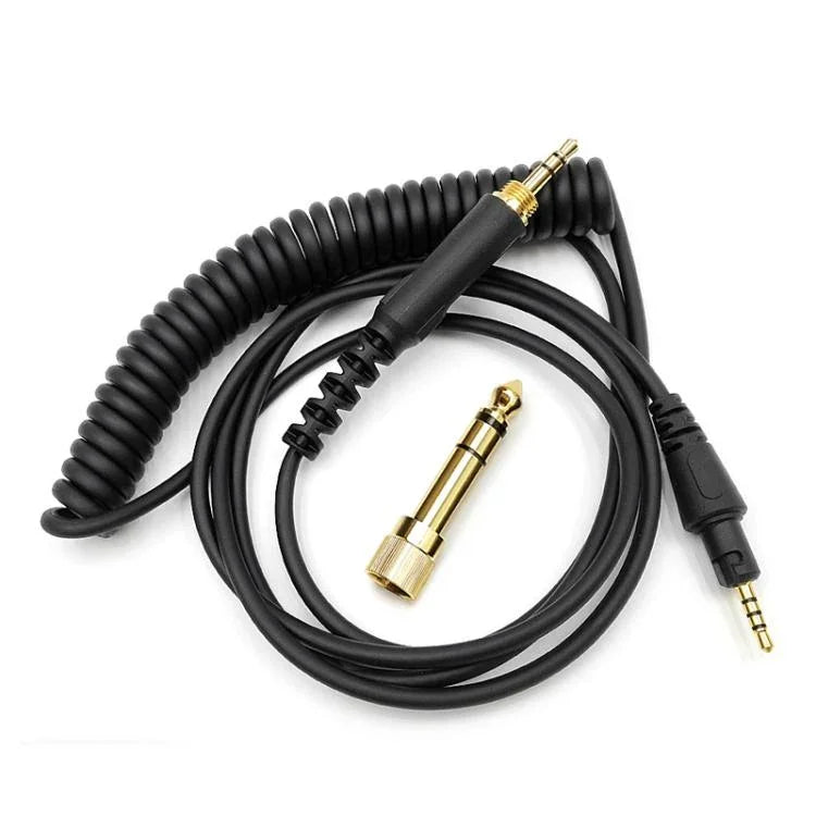 1,2 m Kopfhörer-Spiralkabel, für Pioneer HDJ-CUE1 / HDJ-X7 / HDJ-S7 / HDJ-X5 / HDJ-S7, gewinkelter Stecker, gerader Stecker
