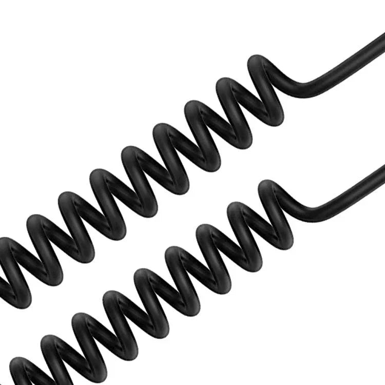 1,2 m Kopfhörer-Spiralkabel, für Pioneer HDJ-CUE1 / HDJ-X7 / HDJ-S7 / HDJ-X5 / HDJ-S7, gewinkelter Stecker, gerader Stecker