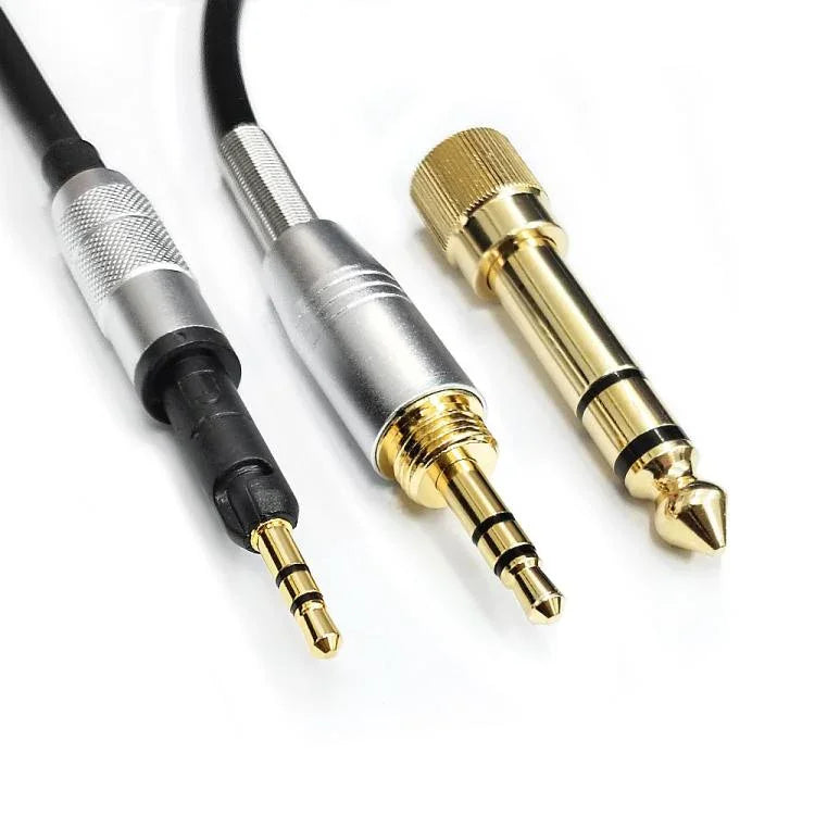 2,5 mm auf 3,5 mm + 6,35 mm Stecker 1,5 m Spiralkopfhörerkabel, für Sennheiser HD6 / HD8 / HD7 / HD598, ZS0245