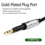 2,5 mm auf 3,5 mm + 6,35 mm Stecker 1,5 m Spiralkopfhörerkabel, für Sennheiser HD6 / HD8 / HD7 / HD598, ZS0245