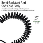 2,5 mm auf 3,5 mm + 6,35 mm Stecker 1,5 m Spiralkopfhörerkabel, für Sennheiser HD6 / HD8 / HD7 / HD598, ZS0245