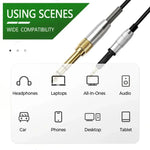 2,5 mm auf 3,5 mm + 6,35 mm Stecker 1,5 m Spiralkopfhörerkabel, für Sennheiser HD6 / HD8 / HD7 / HD598, ZS0245