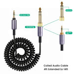 Kopfhörer-Spiralkabel, für Sony WH-1000XM3 / WH-1000XM2 / WH-1000XM4 / WH-H900N / WH-H800, 1,5 m Spirale