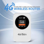 4G/5G Portable WiFi Hotspot 300Mbps Mobile Router With Time Display, 3000mAh Built-In Battery, Asia Edition, Eurasian Edition