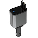 PD30W Car Charger With Retractable Cable, TYPE-C+8 Pin, TYPE-C+TYPE-C, 8 Pin+8 Pin