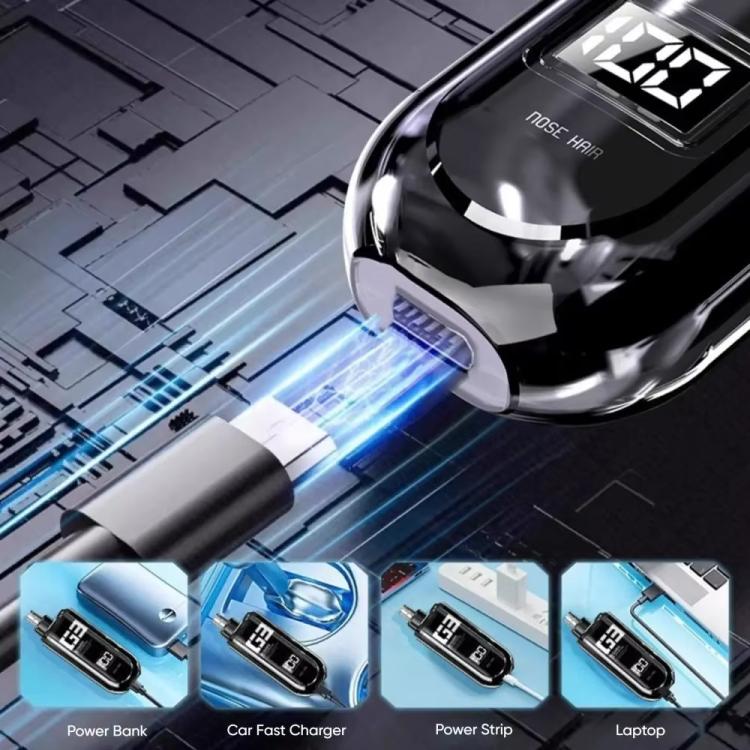 WUSHANG Wiederaufladbarer Nasenhaarschneider USB-C Laden Sanfte & Schmerzfreie Nasenpflege