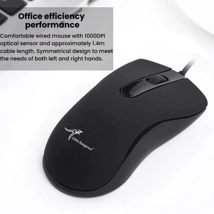 Little Kangaroo DS-917 1000DPI Ergonomische optische kabelgebundene Maus Laptop-Maus für Büro und Gaming, DS-917 USB