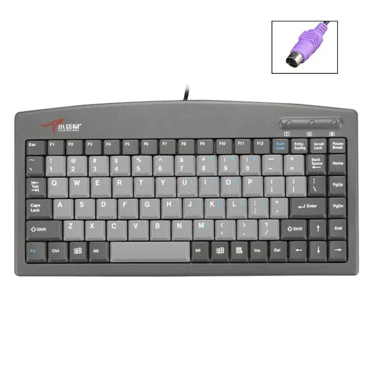 Little Kangaroo DS-9827 88 Tasten kabelgebundene Tastatur mit Magnetring Laptop Industriebüro-Tastatur, PS2, USB