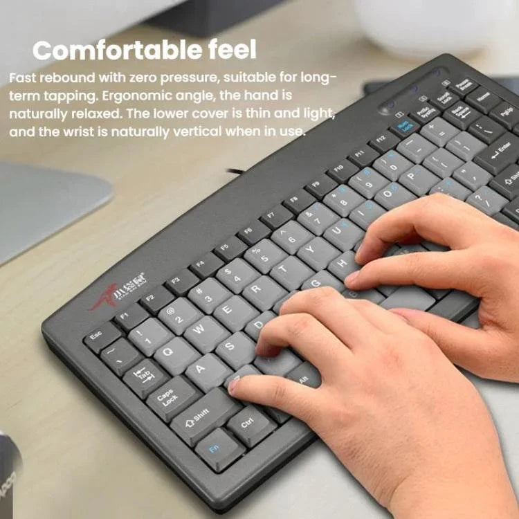 Little Kangaroo DS-9827 88 Tasten kabelgebundene Tastatur mit Magnetring Laptop Industriebüro-Tastatur, PS2, USB