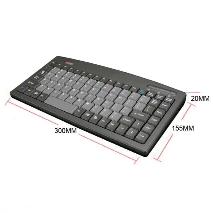 Little Kangaroo DS-9827 88 Tasten kabelgebundene Tastatur mit Magnetring Laptop Industriebüro-Tastatur, PS2, USB