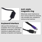 Little Kangaroo DS-8500 Laptop Kabelgebundene Tastatur mit Touchpad, PS2 mit Ohren, USB mit Ohren, PS2 ohne Ohren, USB ohne Ohren