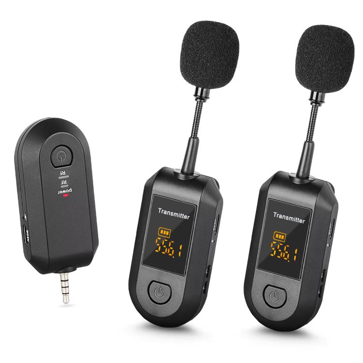 Drahtloser 2,4G Mikrofonverstärker Tragbares Mikrofon, 1 In 1 Ansteckclip, 1 In 1 Kopfbedeckung, 1 In 2 Ansteckclip, 1 In 2 Kopfbedeckung