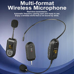 Drahtloser 2,4G Mikrofonverstärker Tragbares Mikrofon, 1 In 1 Ansteckclip, 1 In 1 Kopfbedeckung, 1 In 2 Ansteckclip, 1 In 2 Kopfbedeckung