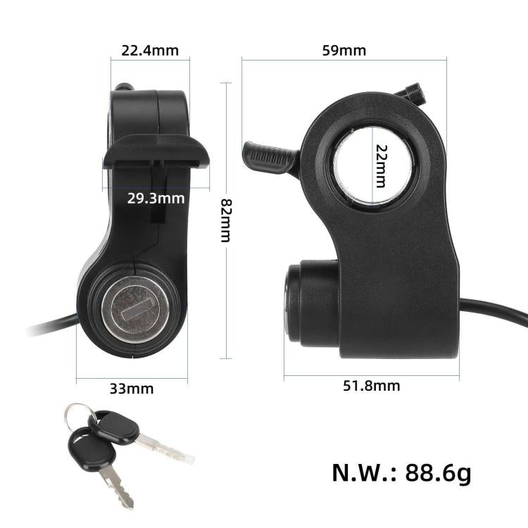 Für KUGOO / Kukirin G2 Pro / G2 Max Scooter inklusive Zündschlüssel-Schalter