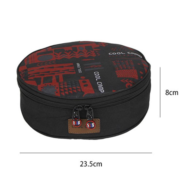 COOL CAMP CF-G669 Portable Bowl Dish Storage Bag Picnic Tableware Bag For Outdoor Camping, Circle
