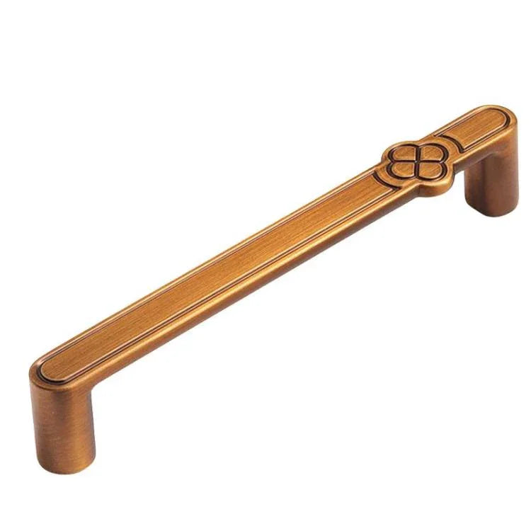 Vintage Blumen-Schranktürgriff Zinklegierungsgriff für Schubladen und Kleiderschränke, Einloch-Kaffee, 96mm Kaffee, 128mm Kaffee, Einloch-Grau, 96mm Grau, 128mm Grau, Einloch-Gebürstetes Kupfer, 96mm Gebürstetes Kupfer, 128mm Gebürstetes Kupfer