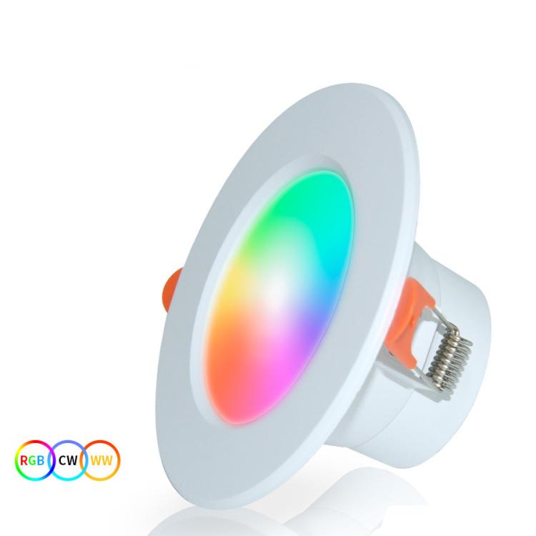 Kompatibel mit Tuya WIFI & Bluetooth Einbauleuchte RGB+CW+WW Dimmbares LED Downlight, 5W 2,5 Zoll, 7W 3,5 Zoll, 10W 4 Zoll, 15W 6 Zoll