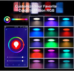 Kompatibel mit Tuya WIFI & Bluetooth Einbauleuchte RGB+CW+WW Dimmbares LED Downlight, 5W 2,5 Zoll, 7W 3,5 Zoll, 10W 4 Zoll, 15W 6 Zoll