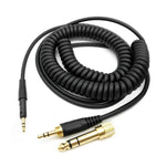 2,5-mm- auf 3,5+6,35-mm-Klinken-Spiralkopfhörerkabel für Sennheiser HD6 / HD8 / HD7 / HD598, ZS0229