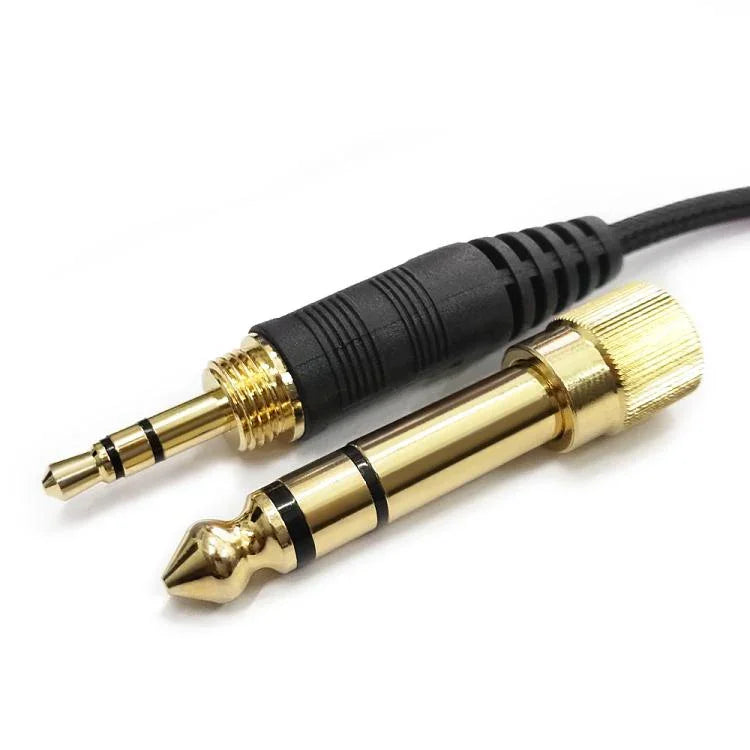 2,5-mm- auf 3,5+6,35-mm-Klinken-Spiralkopfhörerkabel für Sennheiser HD6 / HD8 / HD7 / HD598, ZS0229