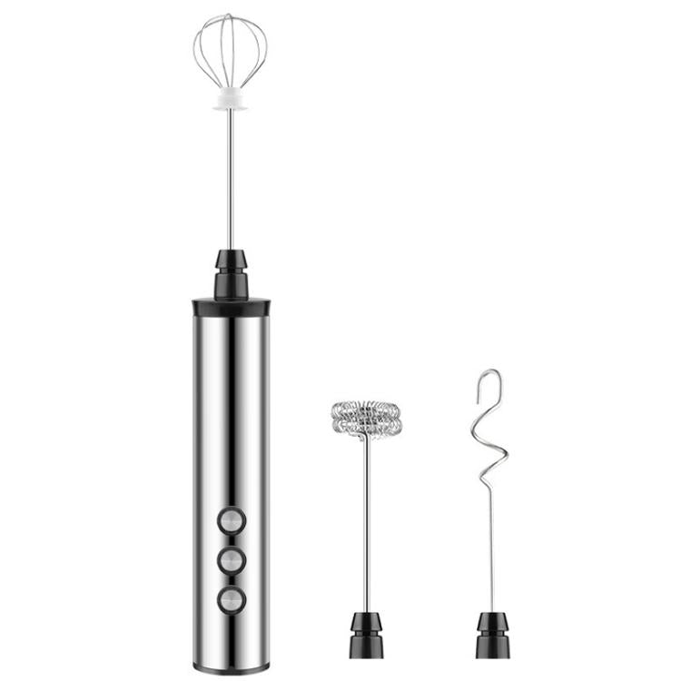 3-in-1 Tragbarer, wiederaufladbarer elektrischer Hand-Eierschläger, Mini-Milchaufschäumer zum Backen, wiederaufladbar