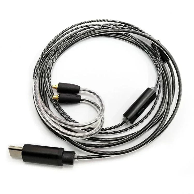 1,2m Type-C auf MMCX Schnittstelle Kopfhörerkabel für Shure SE215 / SE315 / SE425 / SE535 / SE846, Inline-Steuerung, Standard