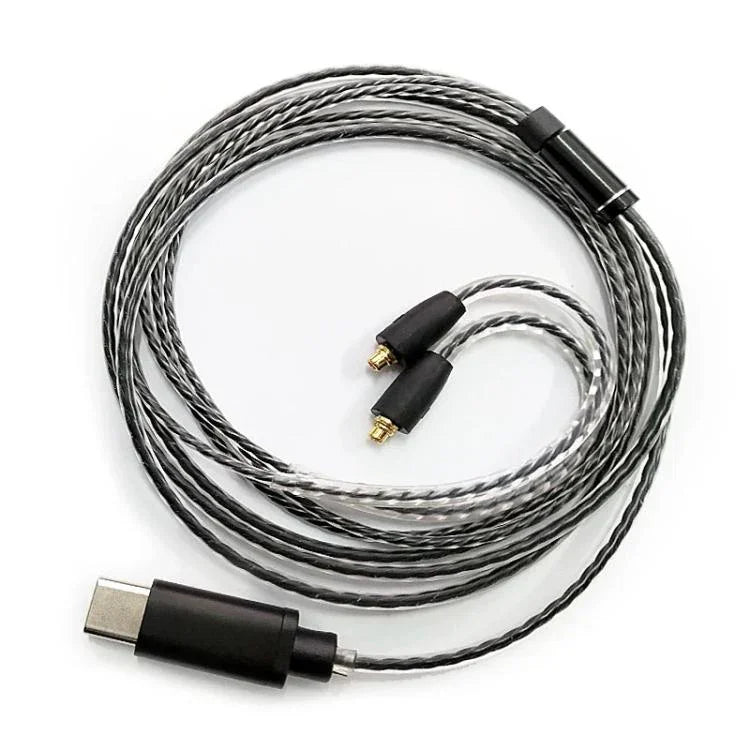 1,2m Type-C auf MMCX Schnittstelle Kopfhörerkabel für Shure SE215 / SE315 / SE425 / SE535 / SE846, Inline-Steuerung, Standard
