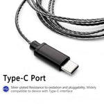 1,2m Type-C auf MMCX Schnittstelle Kopfhörerkabel für Shure SE215 / SE315 / SE425 / SE535 / SE846, Inline-Steuerung, Standard