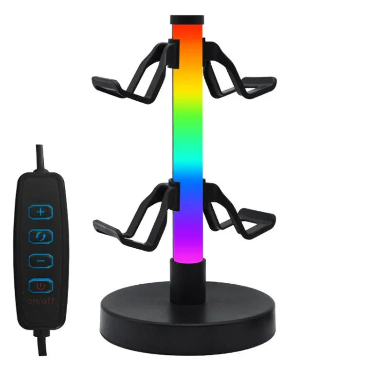 KBB-81 RGB-Gaming-Controller-Kopfhörerständer Umgebungslichtständer, Kabelsteuerung, Kabelsteuerung+Fernbedienung, Kabelsteuerung+Fernbedienung+Bluetooth-App