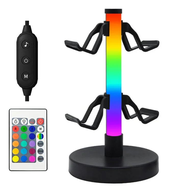 KBB-81 RGB-Gaming-Controller-Kopfhörerständer Umgebungslichtständer, Kabelsteuerung, Kabelsteuerung+Fernbedienung, Kabelsteuerung+Fernbedienung+Bluetooth-App