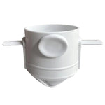 Tragbarer papierloser Kaffeefilterbecher Kaffeetropf-Filterkegel, Weiß, Schwarz, Schwarz mit Basis, Weiß mit Basis