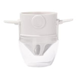 Tragbarer papierloser Kaffeefilterbecher Kaffeetropf-Filterkegel, Weiß, Schwarz, Schwarz mit Basis, Weiß mit Basis