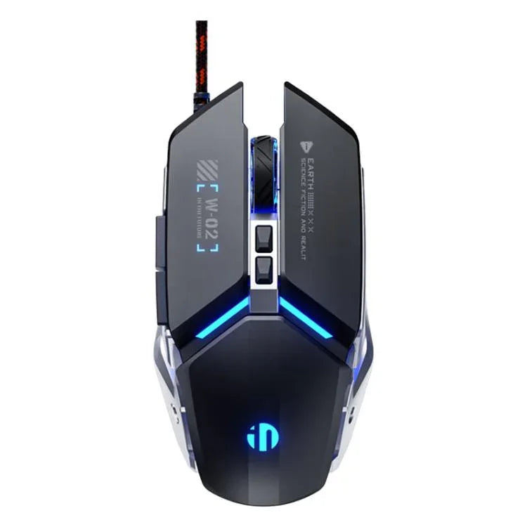 Inphic W-02 USB Kabelgebundene Gaming-Maus Makroprogrammierbare Beleuchtete Computermaus