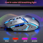 Inphic W-02 USB Kabelgebundene Gaming-Maus Makroprogrammierbare Beleuchtete Computermaus