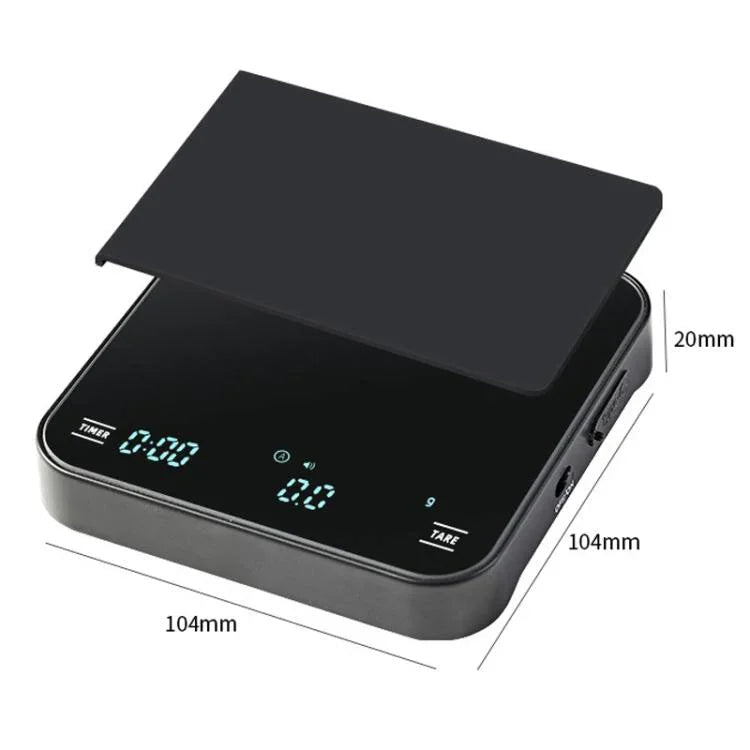 CAFE RHYME 311 Intelligente elektronische Waage für Pour-Over-Kaffee Mini Multifunktionale Küchenwaage mit Timer