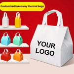 Aluminiumfolie Thermo-Liefertasche, 50 Beutel pro Packung, Größe: 21x26x11cm, Klein 21x26x11cm, Mittel 24x24x15cm, Groß 26x26x17cm, Extra Groß 30x30x20cm