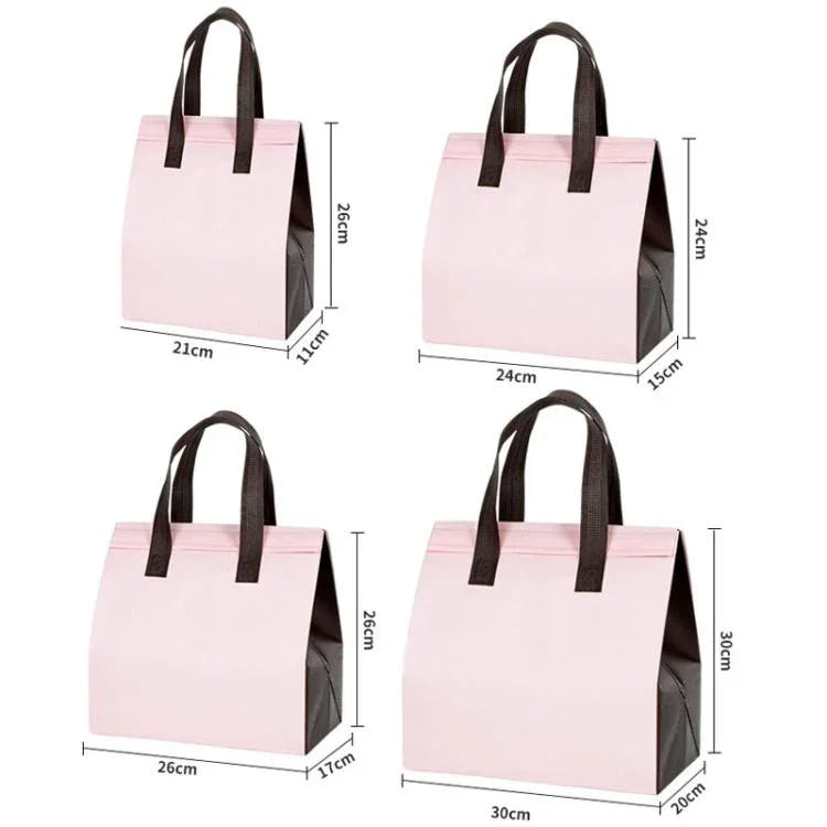 Aluminiumfolie Thermo-Liefertasche, 50 Beutel pro Packung, Größe: 21x26x11cm, Klein 21x26x11cm, Mittel 24x24x15cm, Groß 26x26x17cm, Extra Groß 30x30x20cm